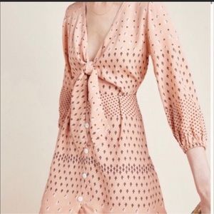 Faithful the brand x Anthropologie tie front dress